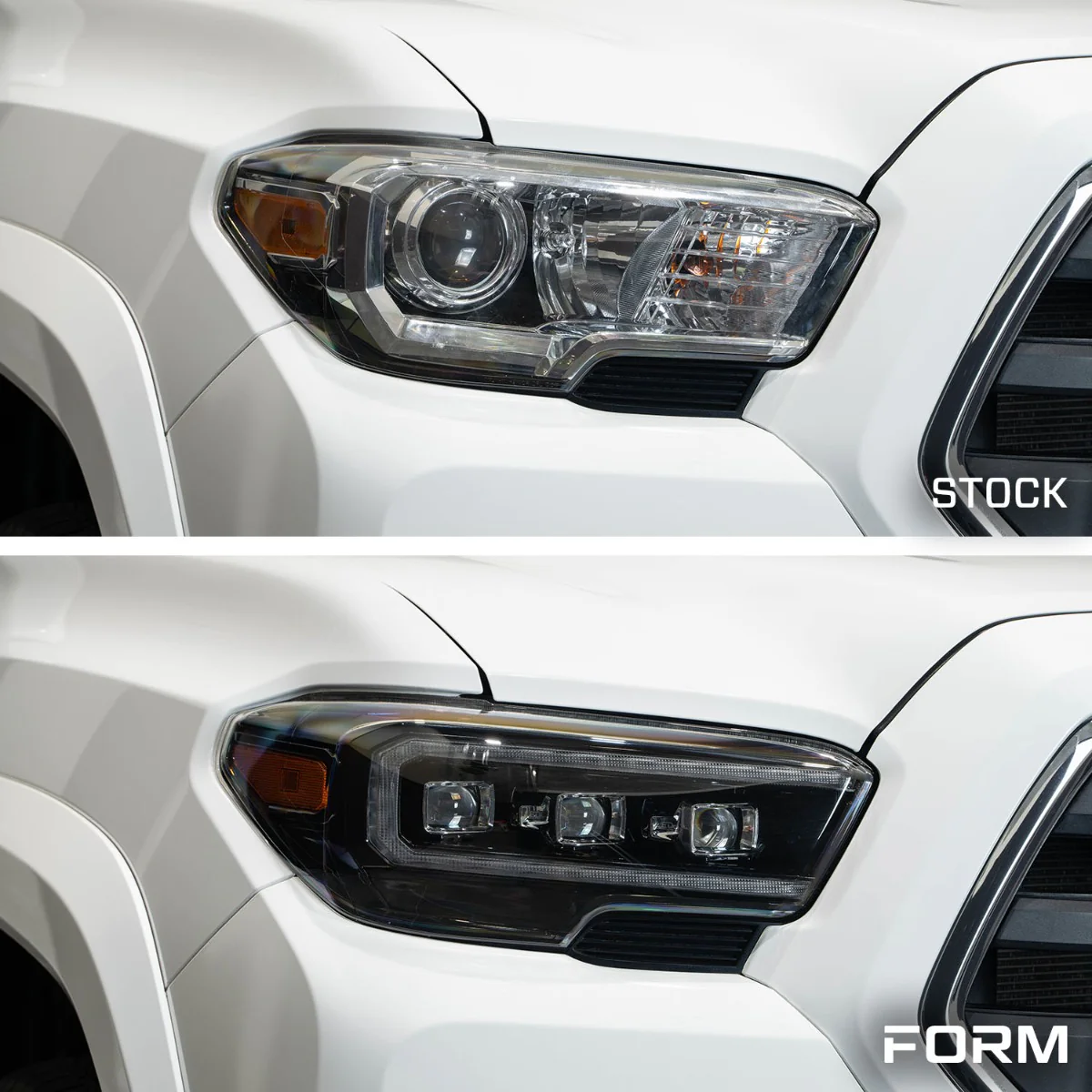 2016-2023 Toyota Tacoma Sequential LED Projector Headlights with Amber DRL Pair Form Lighting - Image 5