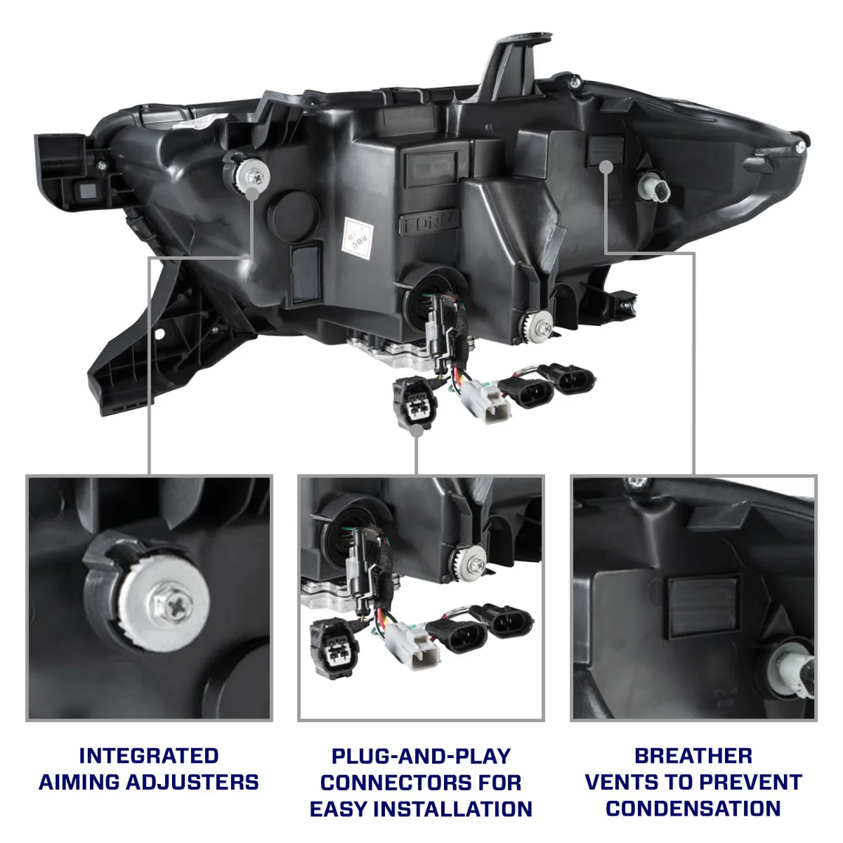 2016-2023 Toyota Tacoma Sequential LED Projector Headlights with Amber DRL Pair Form Lighting - Image 9