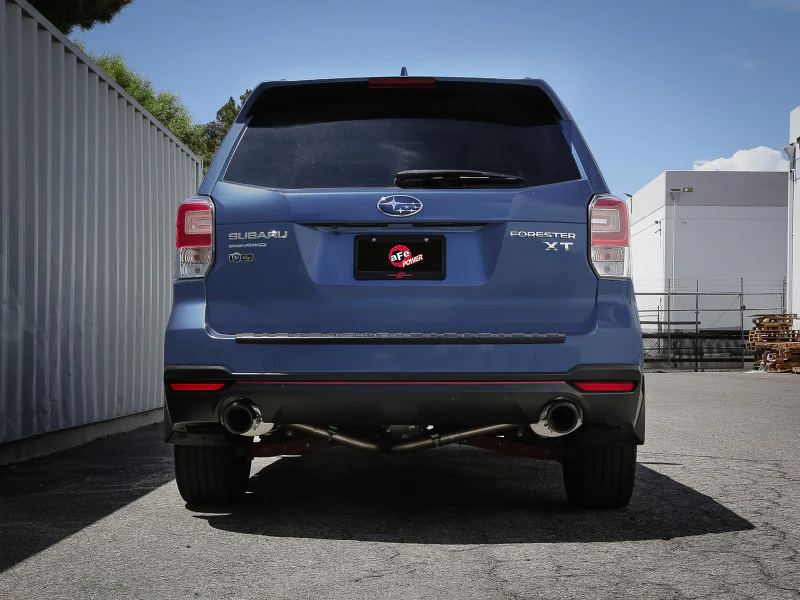 aFe Subaru Forester XT 14-18 H4-2.5L (t) Takeda 2-1/2in to 2-1/4in 304 SS Cat-Back- Black Tip - Image 3