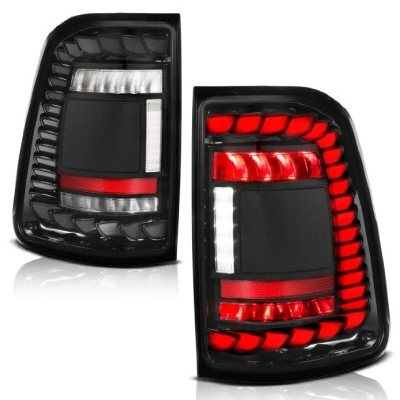 ANZO 19-24 RAM 1500 (Factory LED Models ONLY) Full LED Tail Lights SeqSig Black - Pair - Image 3