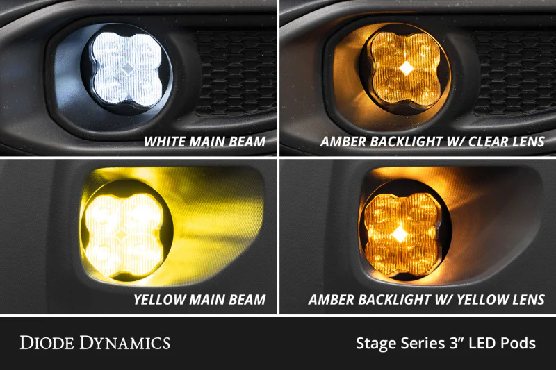 Diode Dynamics SS3 Pro Type SV2 Kit ABL - Yellow SAE Fog - Image 8