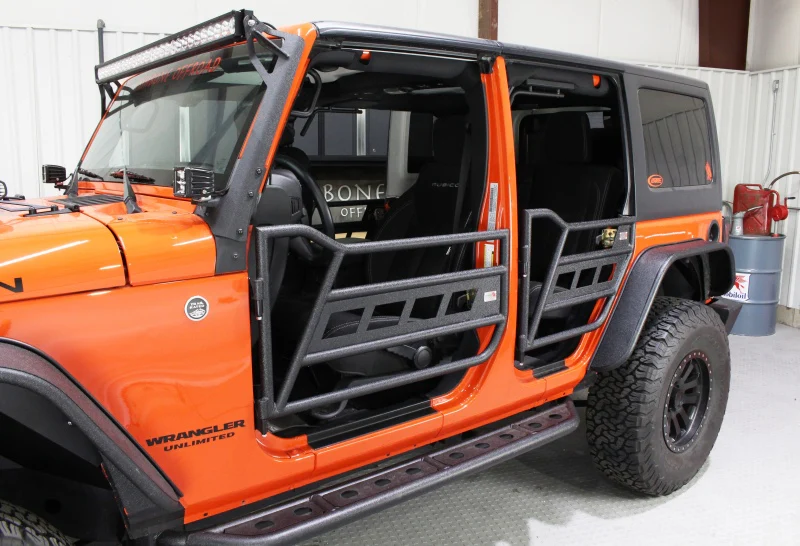 Fishbone Offroad 07-18 Jeep Wrangler JK 4 Door Front/Rear Tube Doors - Image 4