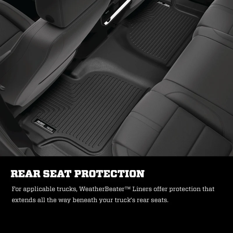 Husky Liners 2025 RAM 1500 CC Weatherbeater Front & 2nd Seat Floorliner (3pc Set) - Blk - Image 4