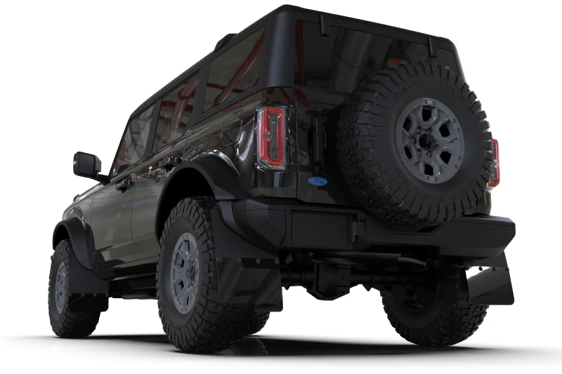 Rally Armor 21-24 Ford Bronco (Plstc Bmpr + RR - NO Rptr/Sprt) Blk Mud Flap w/Met. Blk Logo - Image 6