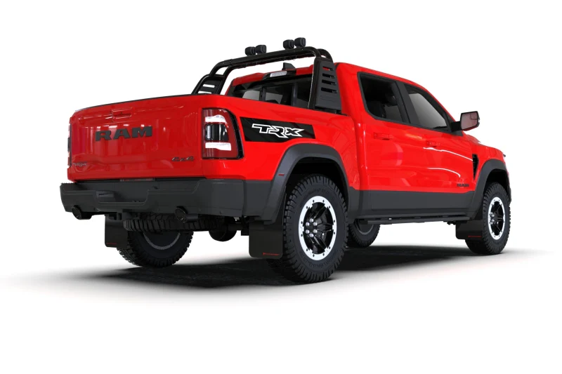 Rally Armor 21-25 Dodge Ram 1500 TRX Black UR Mud Flap - Red Logo - Image 3
