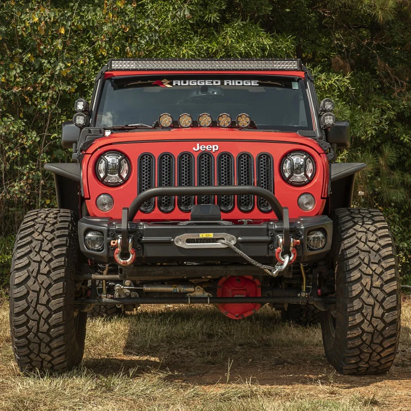 Rugged Ridge Arcus Front Bumper Set W/ Overrider 2018 Jeep Wrangler JK - Image 10
