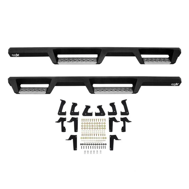 Westin 07-18 Jeep Wrangler JKU 4dr. HDX Stainless Drop Nerf Step Bars - Tex. Blk - Image 9